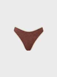 Women Knitted Nylon Bikini bottoms Dark Coffee Sustainable Bikinis - BERLOOK