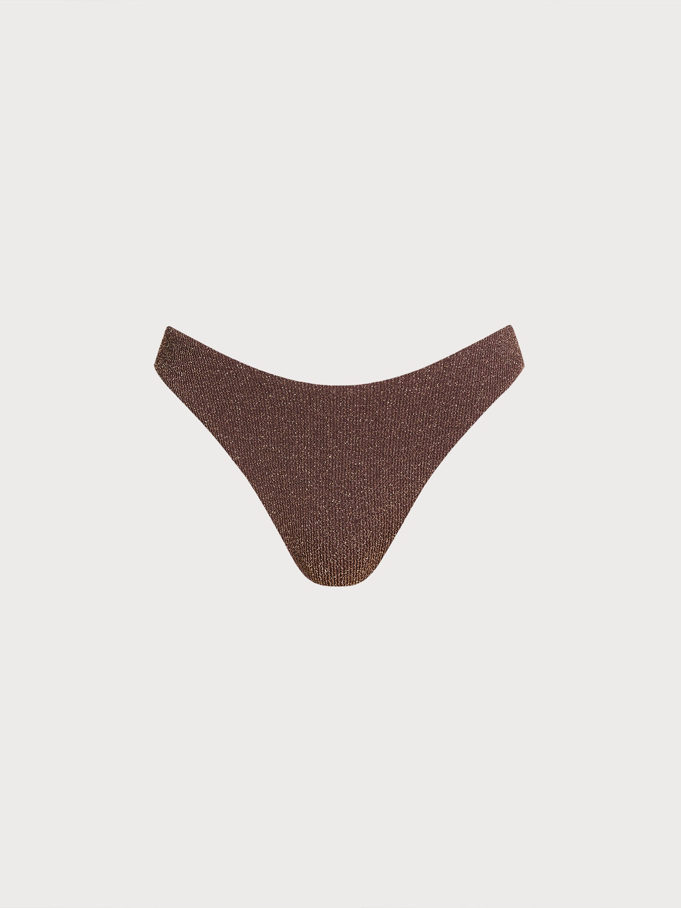 Women Knitted Nylon Bikini Bottoms Dark Coffee Sustainable Bikinis - BERLOOK