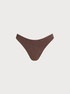 Women Knitted Nylon Bikini Bottoms Dark Coffee Sustainable Bikinis - BERLOOK
