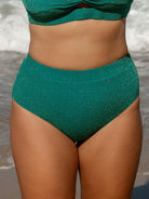Women Knitted Nylon Bikini bottoms Green Sustainable Plus Size Bikinis - BERLOOK