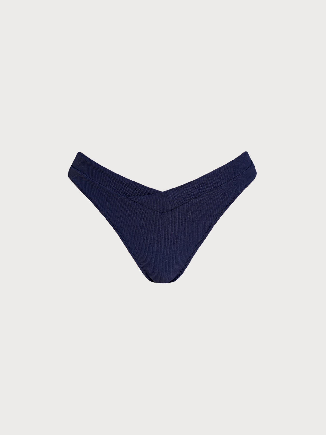 Women Knitted Nylon Bikini Bottoms Navy Sustainable Bikinis - BERLOOK