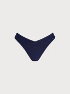 Women Knitted Nylon Bikini Bottoms Navy Sustainable Bikinis - BERLOOK