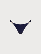 Women Knitted Nylon Bikini Bottoms Navy Sustainable Bikinis - BERLOOK