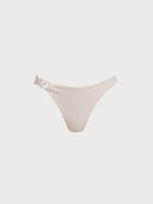 Women Knitted Nylon Bikini Bottoms Off White Sustainable Bikinis - BERLOOK