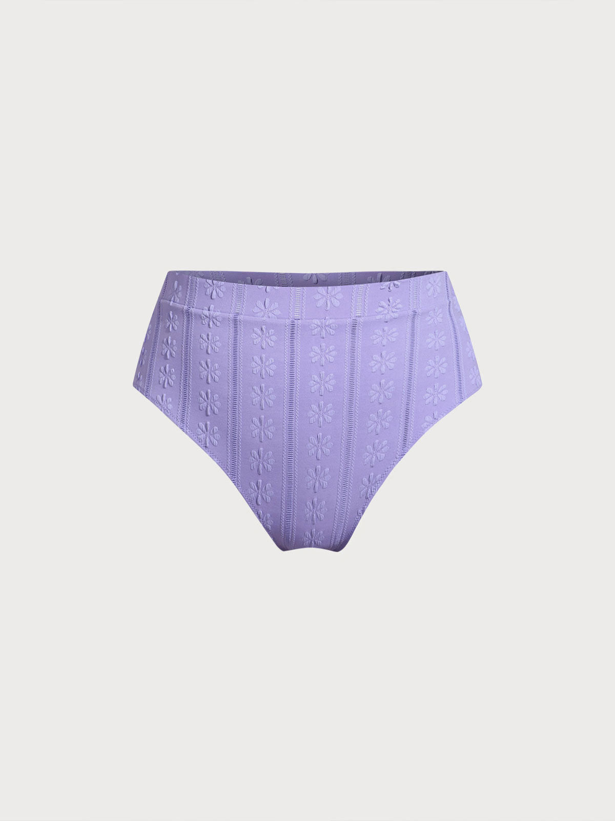 Women Knitted Nylon Bikini Bottoms Purple Sustainable Plus Size Bikinis - BERLOOK