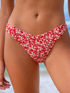 Women Knitted Nylon Bikini bottoms Red Sustainable Bikinis - BERLOOK
