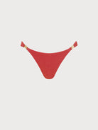 Women Knitted Nylon Bikini Bottoms Red Sustainable Bikinis - BERLOOK