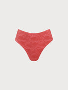 Women Knitted Nylon Bikini Bottoms Red Sustainable Bikinis - BERLOOK