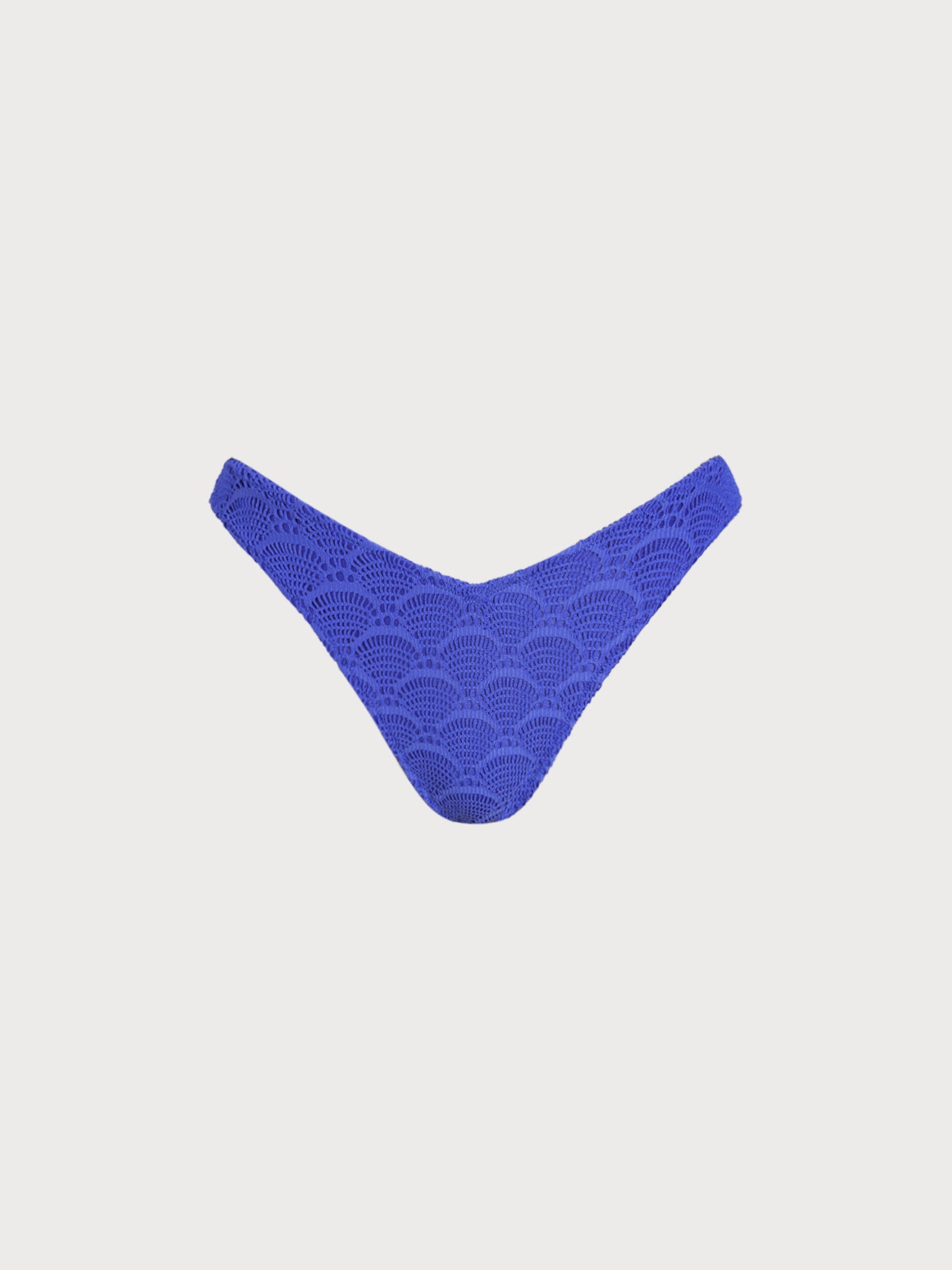 Women Knitted Nylon Bikini Bottoms Royal Blue Sustainable Bikinis - BERLOOK
