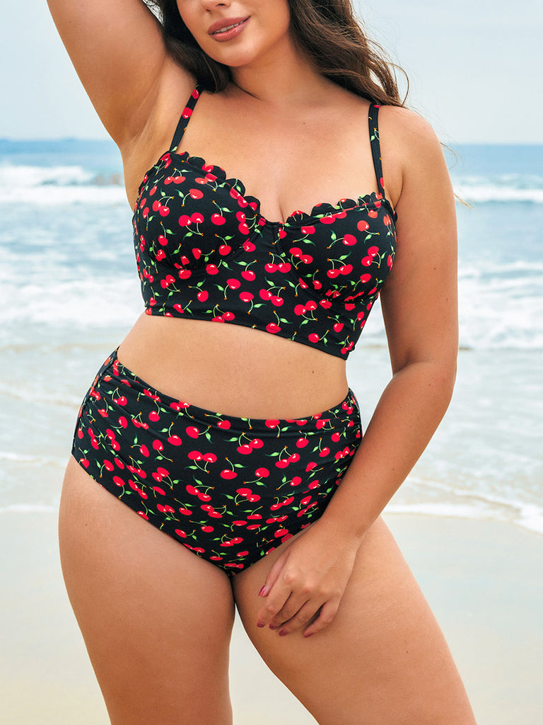 Women Knitted Nylon Bikini Bottoms Sustainable Plus Size Bikinis - BERLOOK