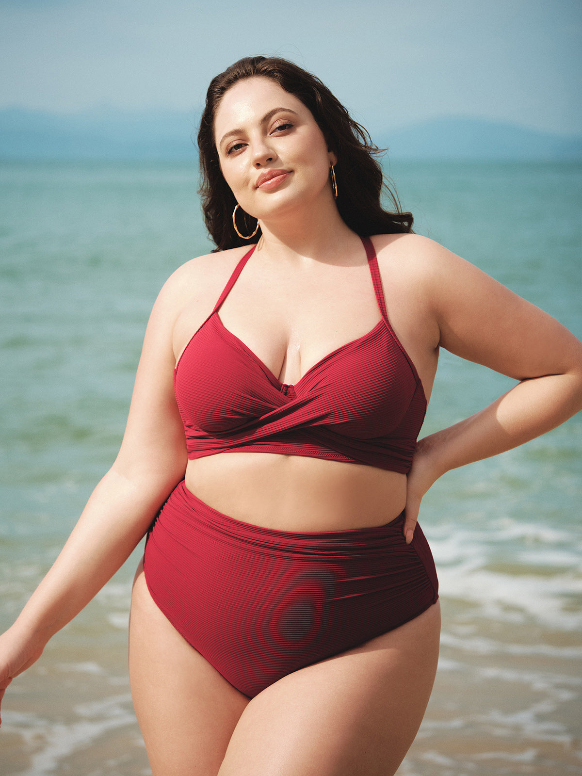 Women Knitted Nylon Bikini Bottoms Sustainable Plus Size Bikinis - BERLOOK