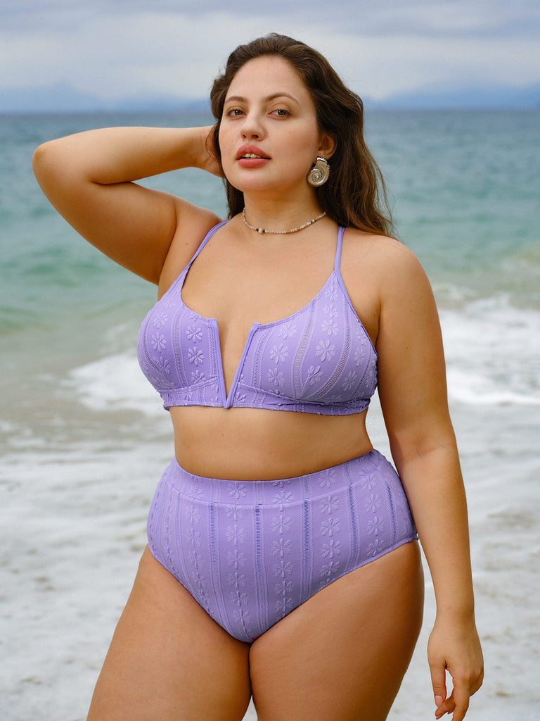 Women Knitted Nylon Bikini Bottoms Sustainable Plus Size Bikinis - BERLOOK