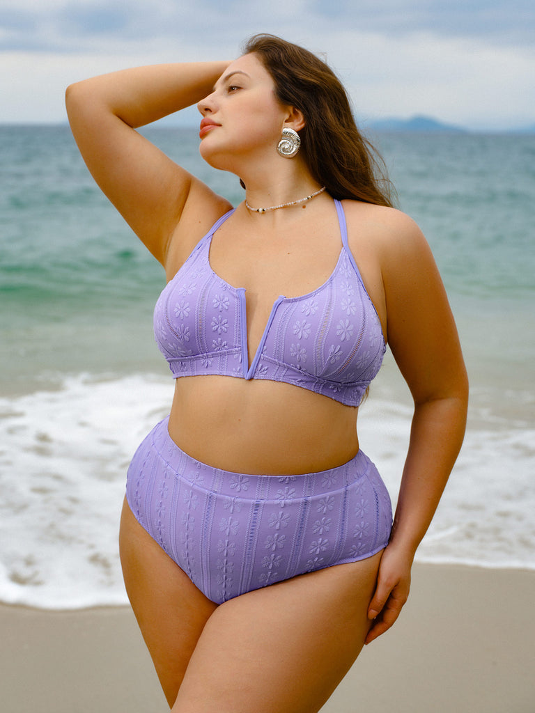 Women Knitted Nylon Bikini Bottoms Sustainable Plus Size Bikinis - BERLOOK