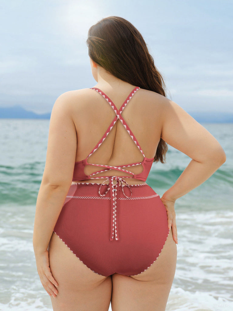 Women Knitted Nylon Bikini Bottoms Sustainable Plus Size Bikinis - BERLOOK