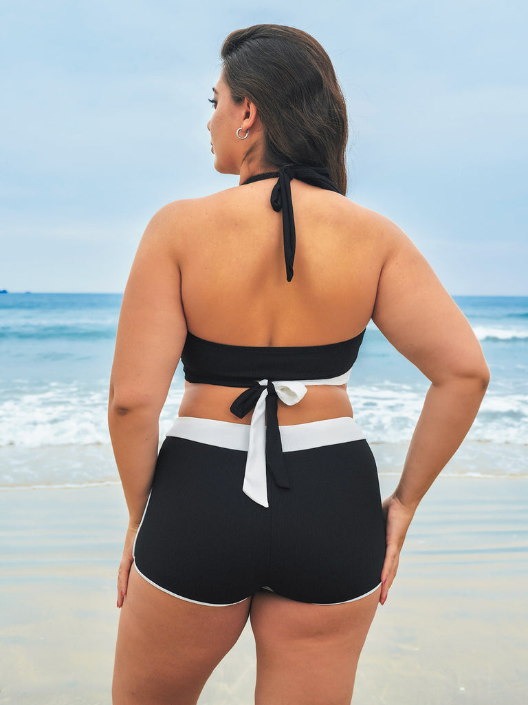 Women Knitted Nylon Bikini Bottoms Sustainable Plus Size Bikinis - BERLOOK