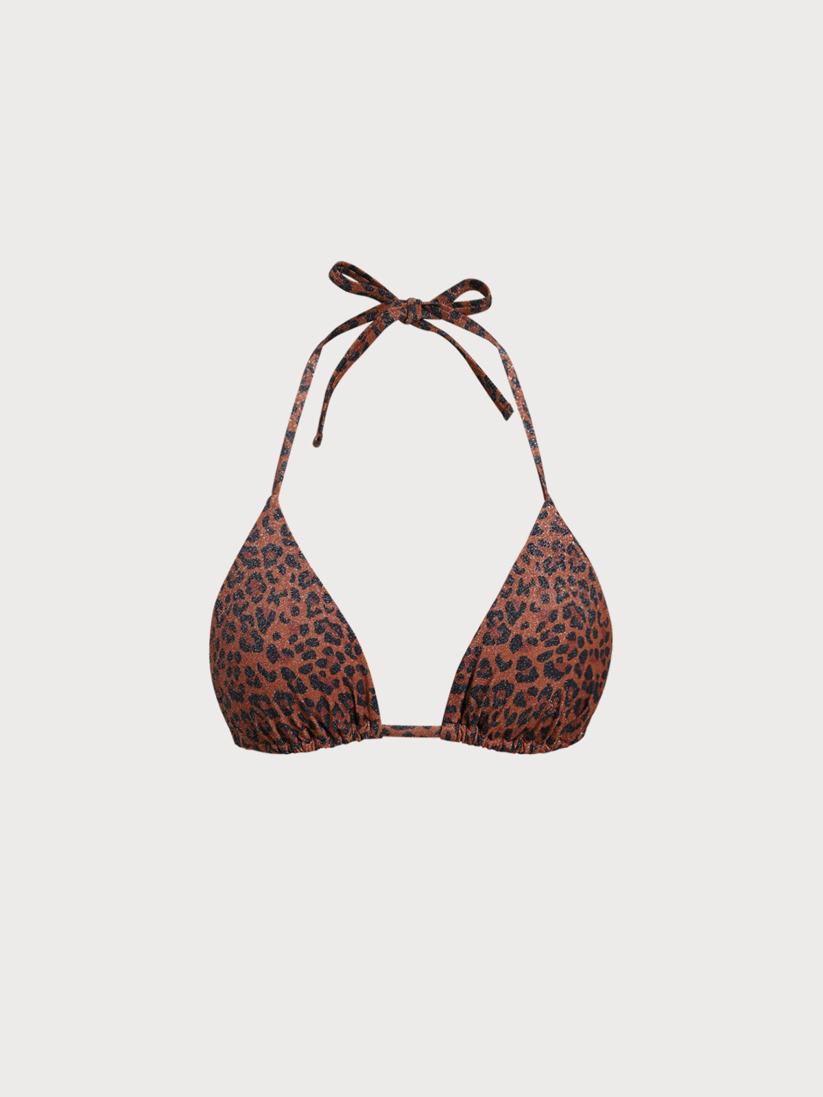Women Knitted Nylon Bikini Tops Dark Coffee Sustainable Bikinis - BERLOOK