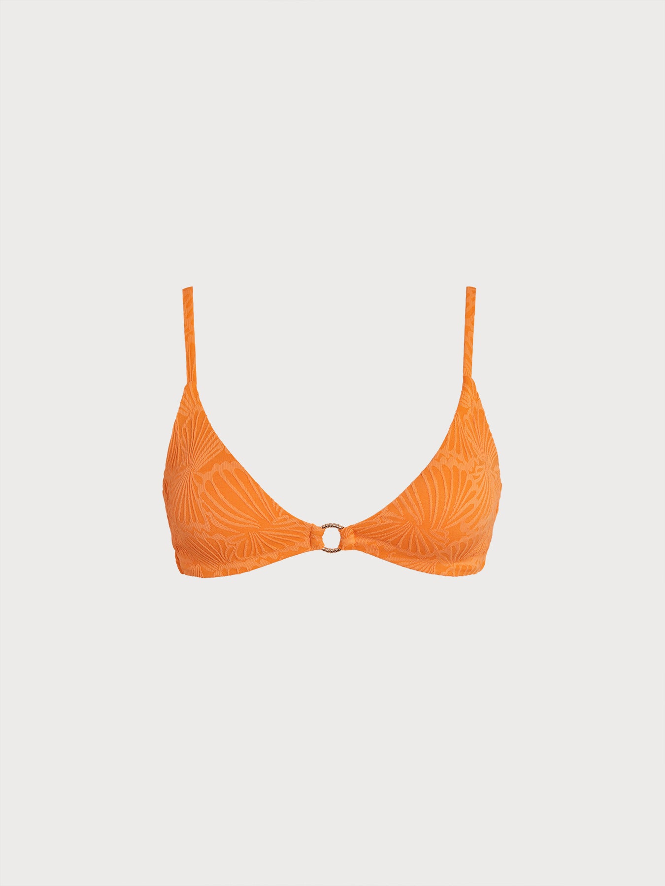 Women Knitted Nylon Bikini Tops Orange Sustainable Bikinis - BERLOOK