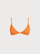 Women Knitted Nylon Bikini Tops Orange Sustainable Bikinis - BERLOOK