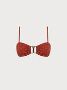 Women Knitted Nylon Bikini Tops Orange Sustainable Bikinis - BERLOOK