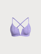 Women Knitted Nylon Bikini Tops Purple Sustainable Plus Size Bikinis - BERLOOK