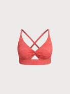 Women Knitted Nylon Bikini Tops Red Sustainable Plus Size Bikinis - BERLOOK