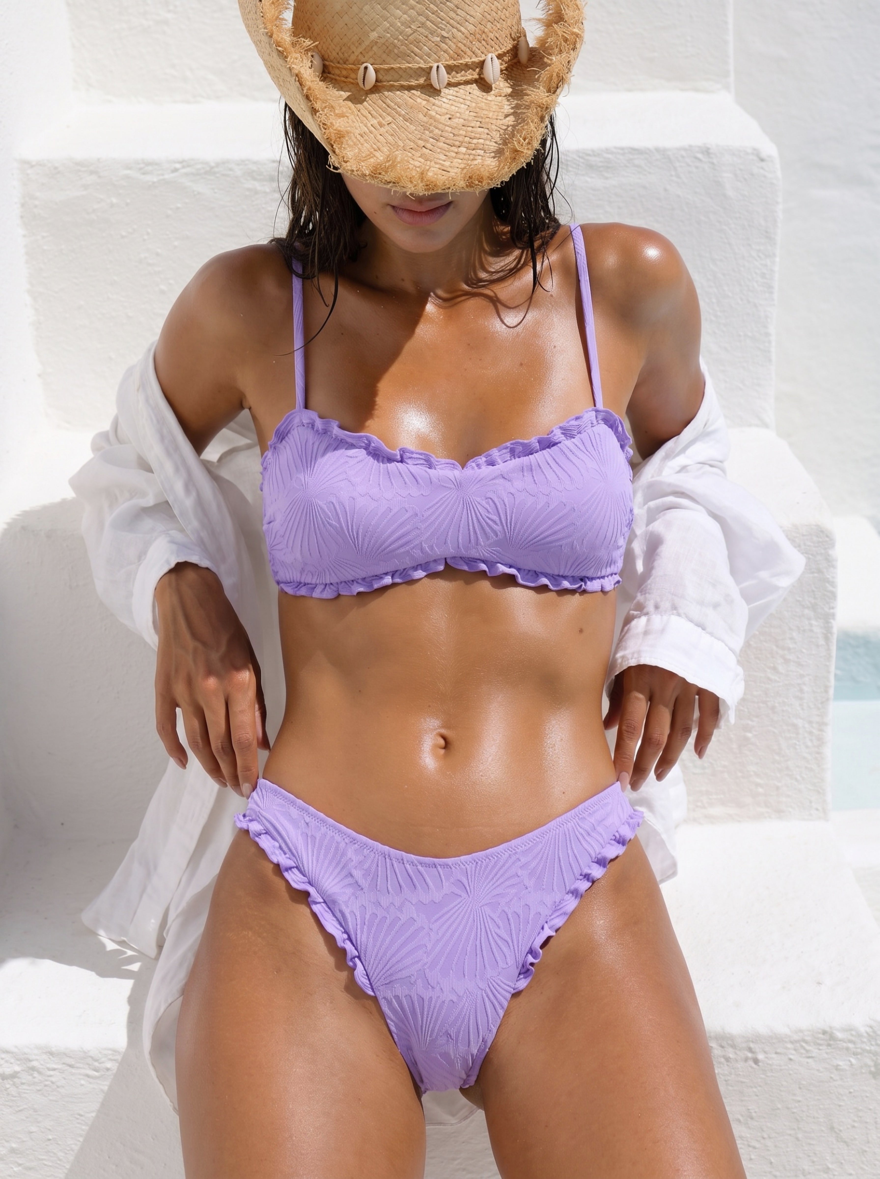 Women Knitted Nylon Bikini Tops Sustainable - BERLOOK - 11