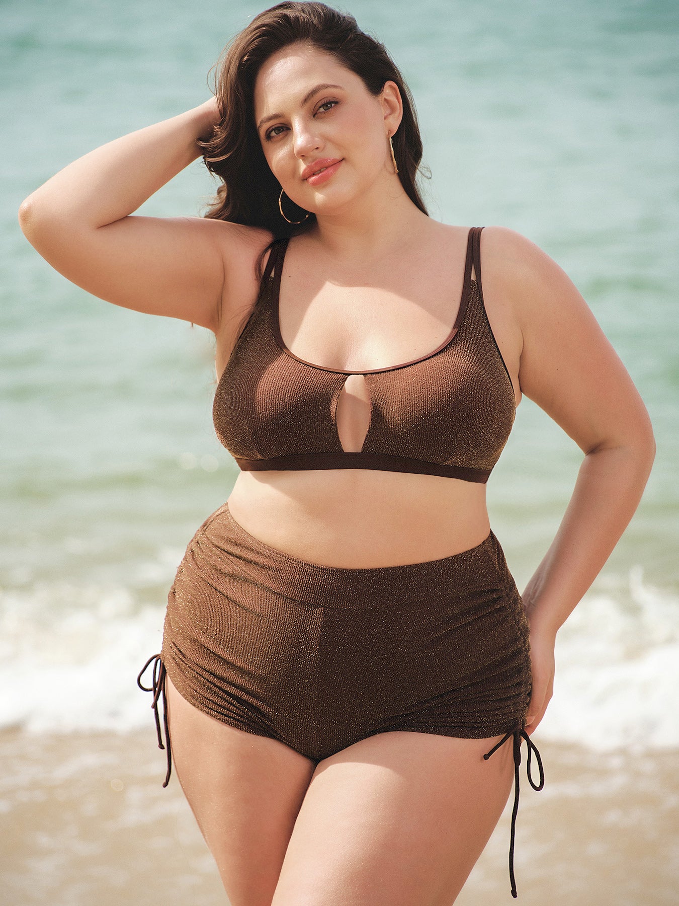 Women Knitted Nylon Bikini Tops Sustainable Plus Size Bikinis - BERLOOK