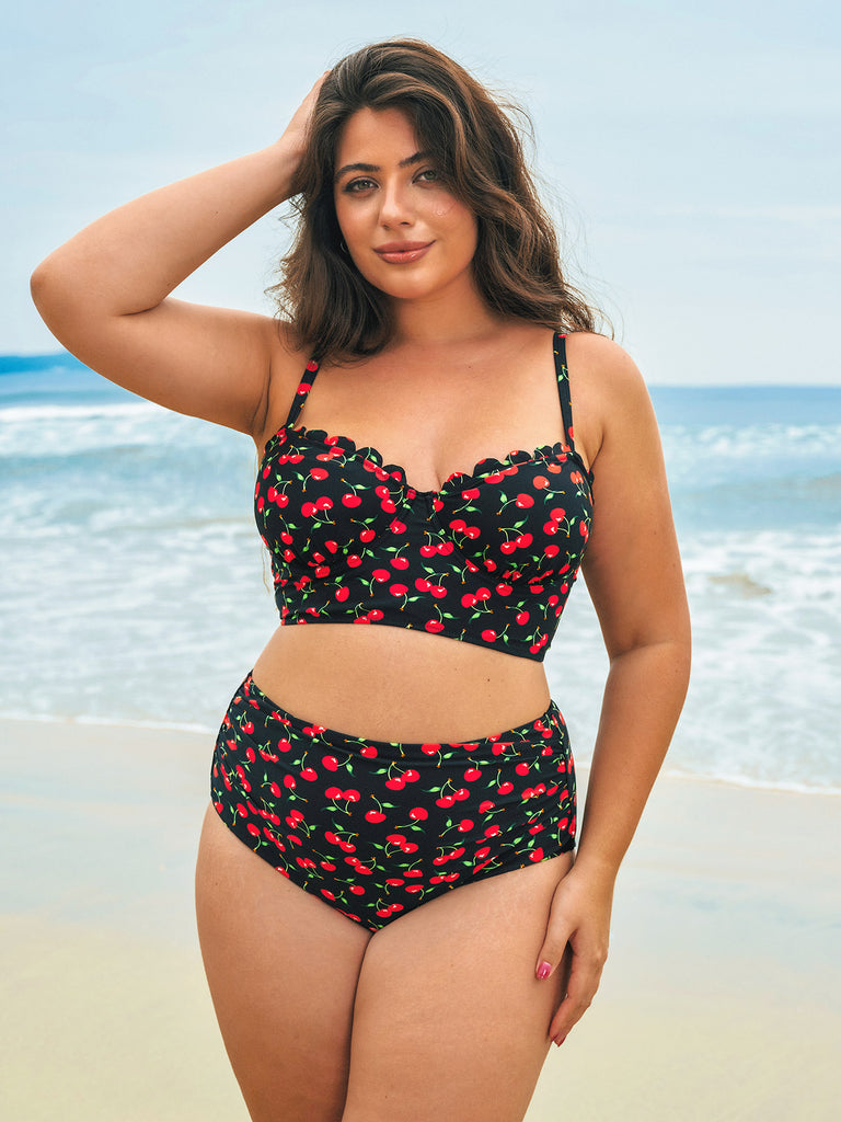 Women Knitted Nylon Bikini Tops Sustainable Plus Size Bikinis - BERLOOK