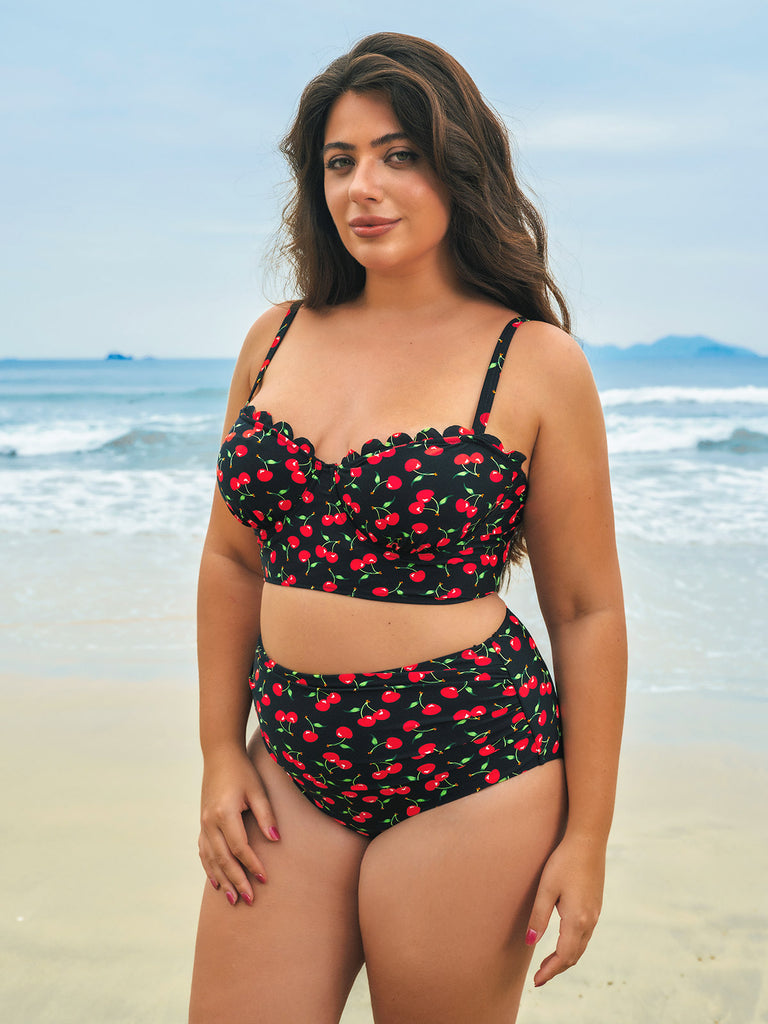 Women Knitted Nylon Bikini Tops Sustainable Plus Size Bikinis - BERLOOK