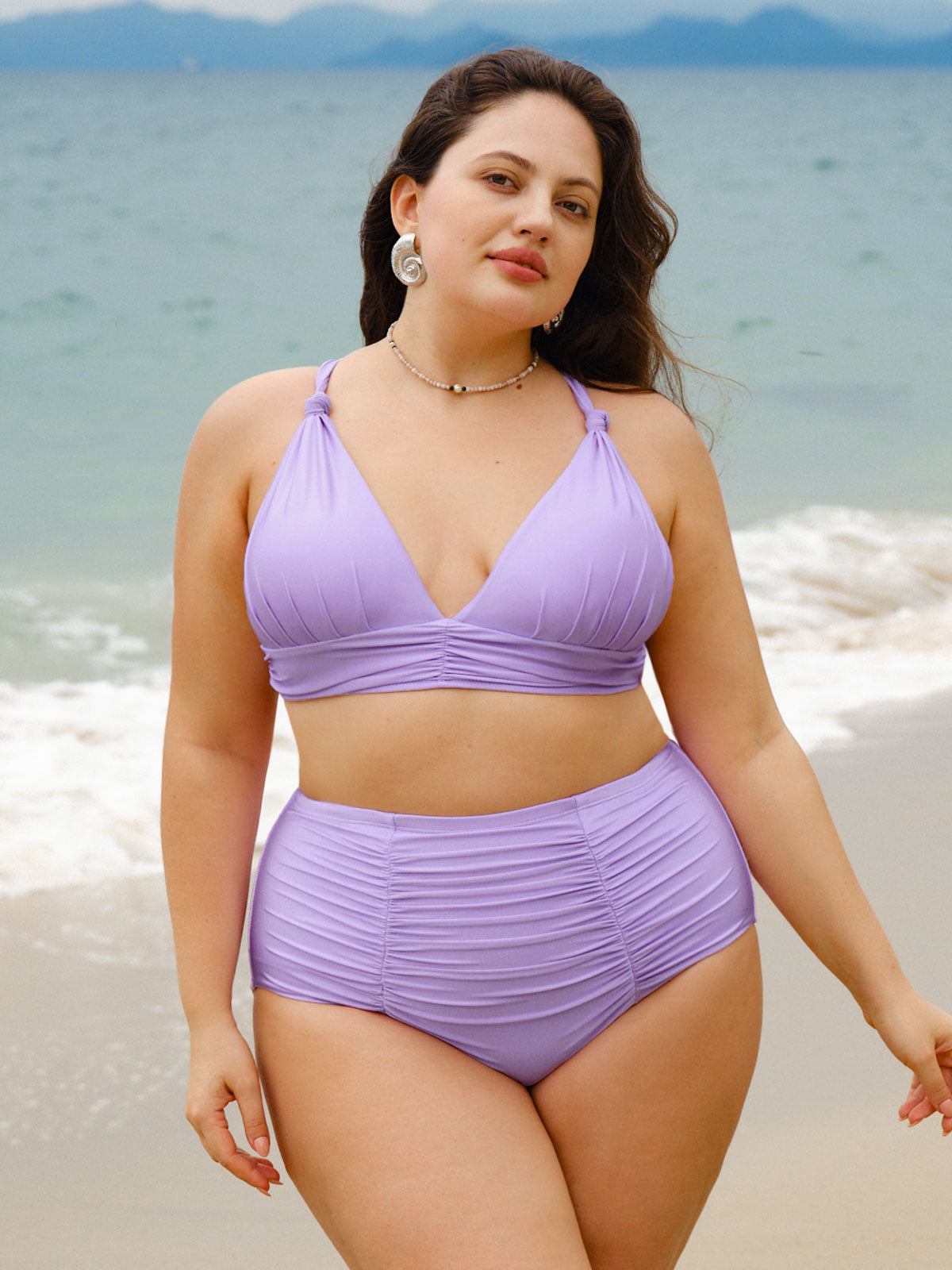 Women Knitted Nylon Bikini Tops Sustainable Plus Size Bikinis - BERLOOK