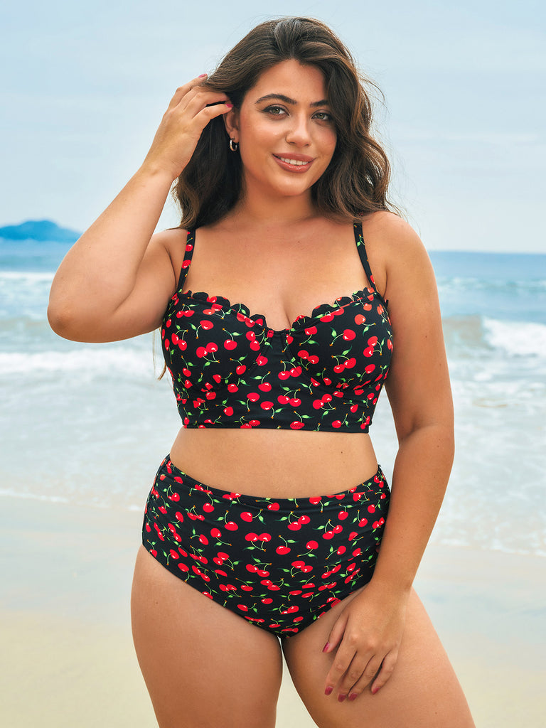 Women Knitted Nylon Bikini Tops Sustainable Plus Size Bikinis - BERLOOK