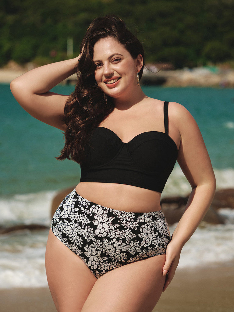 Women Knitted Nylon Bikini Tops Sustainable Plus Size Bikinis - BERLOOK