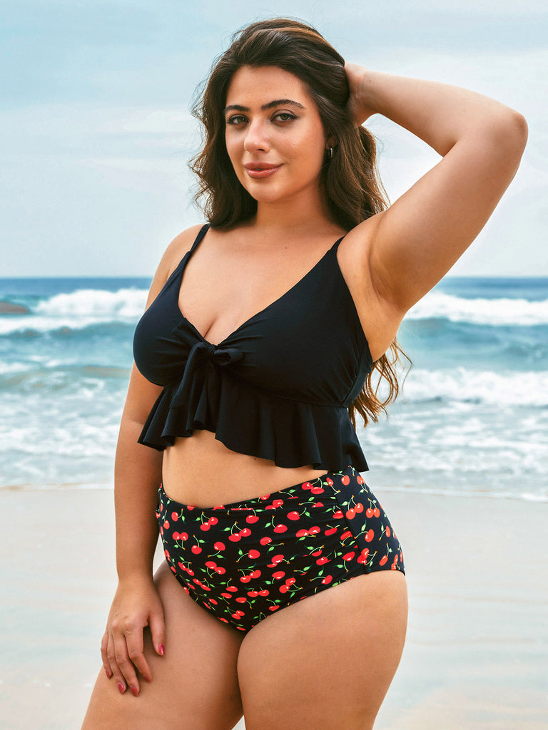 Women Knitted Nylon Bikini Tops Sustainable Plus Size Bikinis - BERLOOK