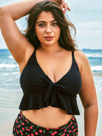 Women Knitted Nylon Bikini Tops Sustainable Plus Size Bikinis - BERLOOK