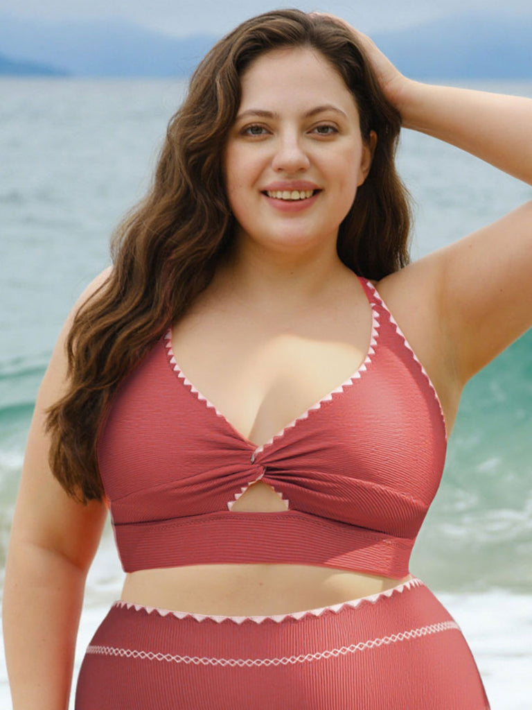 Women Knitted Nylon Bikini Tops Sustainable Plus Size Bikinis - BERLOOK