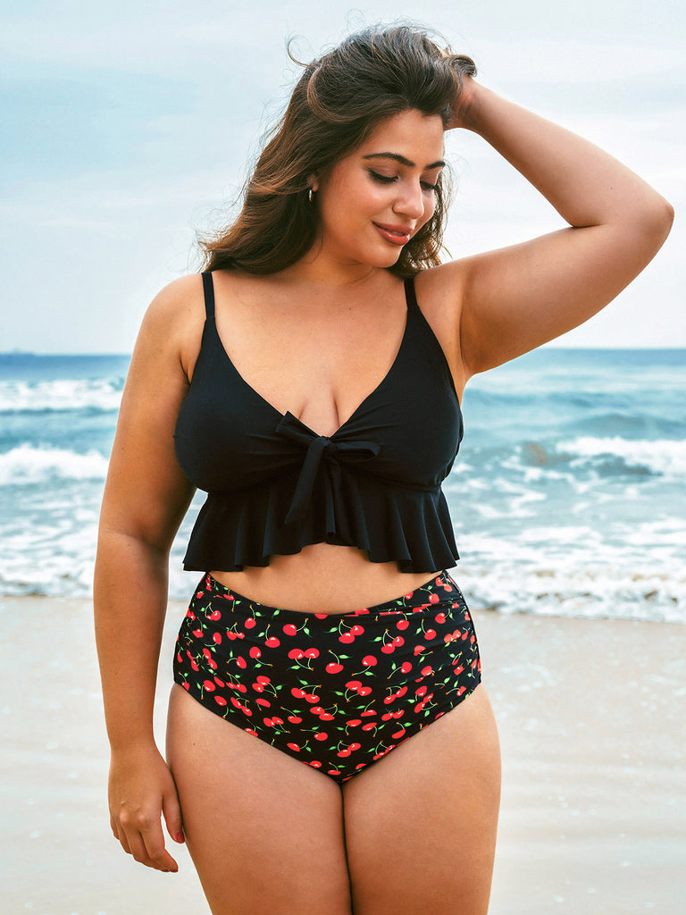 Women Knitted Nylon Bikini Tops Sustainable Plus Size Bikinis - BERLOOK