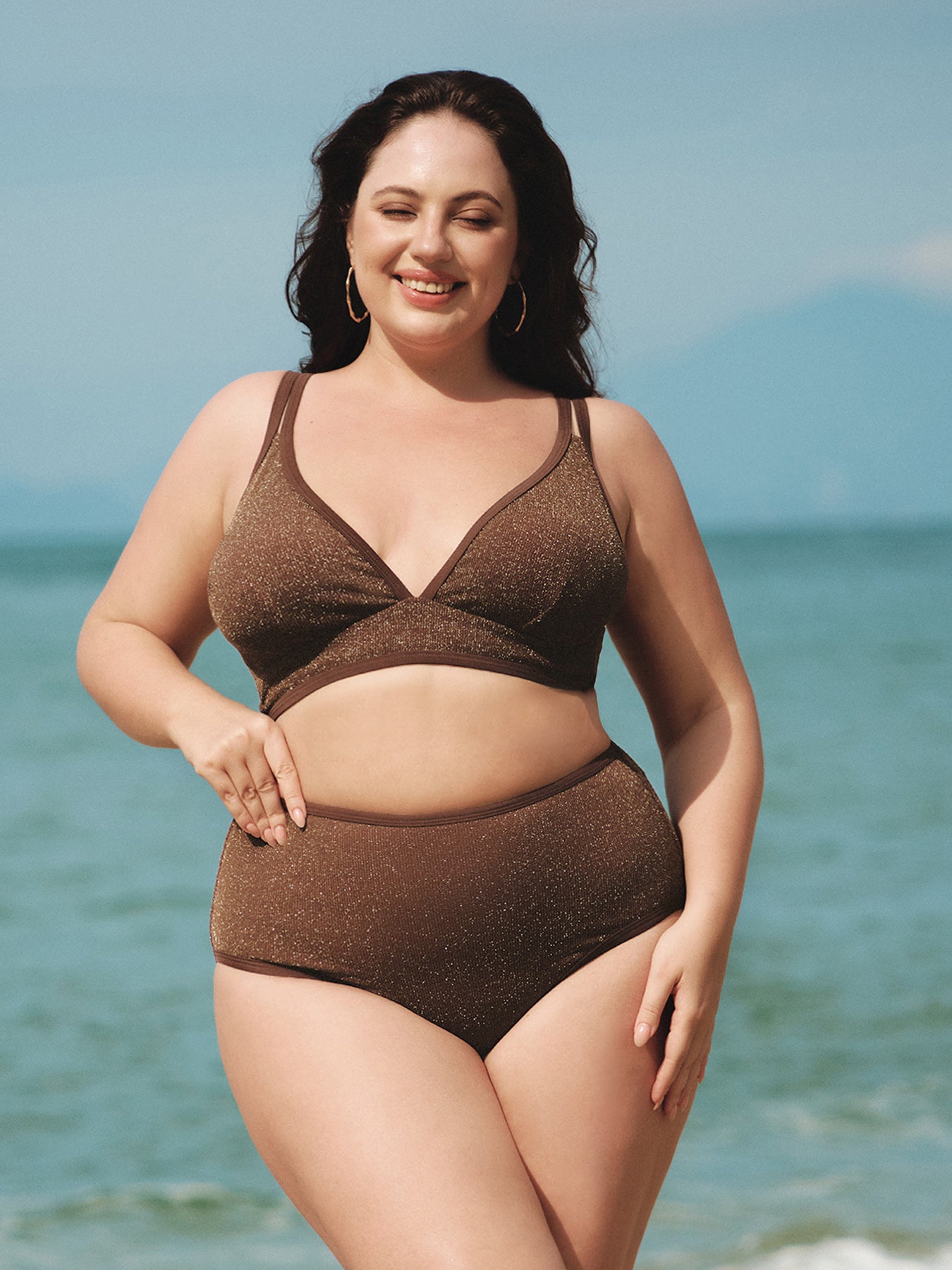 Women Knitted Nylon Bikini Tops Sustainable Plus Size Bikinis - BERLOOK