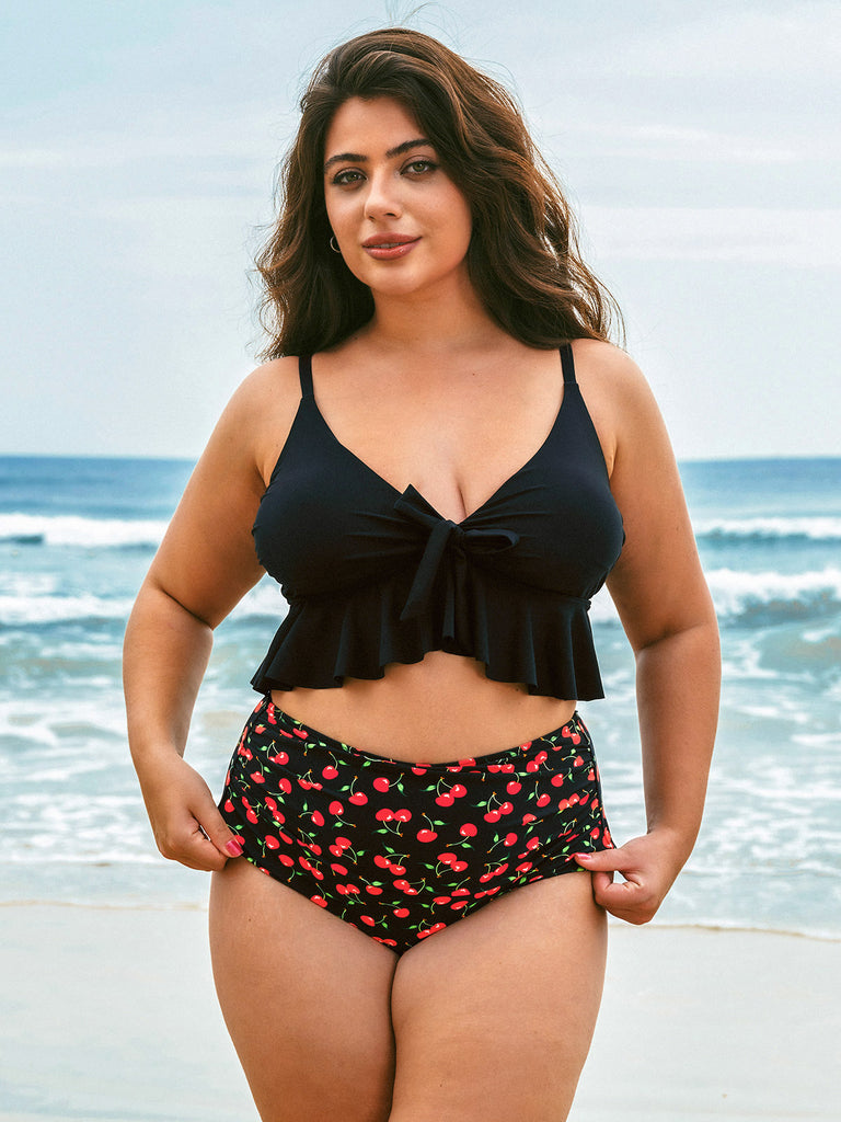 Women Knitted Nylon Bikini Tops Sustainable Plus Size Bikinis - BERLOOK