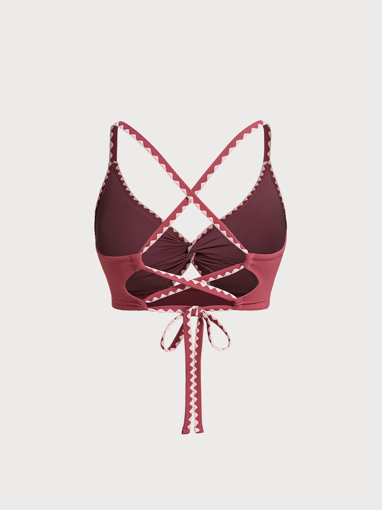 Women Knitted Nylon Bikini Tops Sustainable Plus Size Bikinis - BERLOOK
