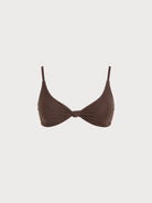 Women Knitted Nylon Bikinis Brown Sustainable Bikinis - BERLOOK