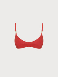 Women Knitted Nylon Bikinis Red Sustainable Bikinis - BERLOOK