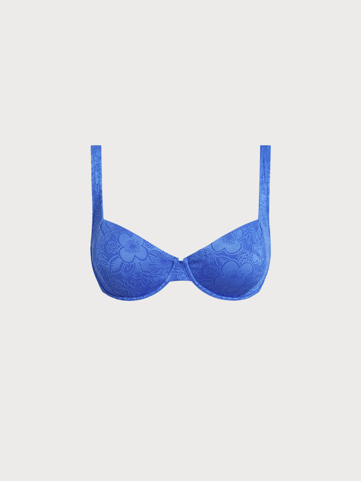 Women Knitted Nylon Bikinis Tops Blue Sustainable Bikinis - BERLOOK