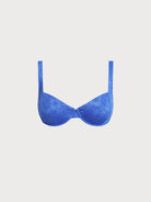 Women Knitted Nylon Bikinis Tops Blue Sustainable Bikinis - BERLOOK
