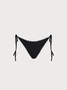 Women Knitted Nylon blended Bikini Bottoms Black Sustainable Bikinis - BERLOOK
