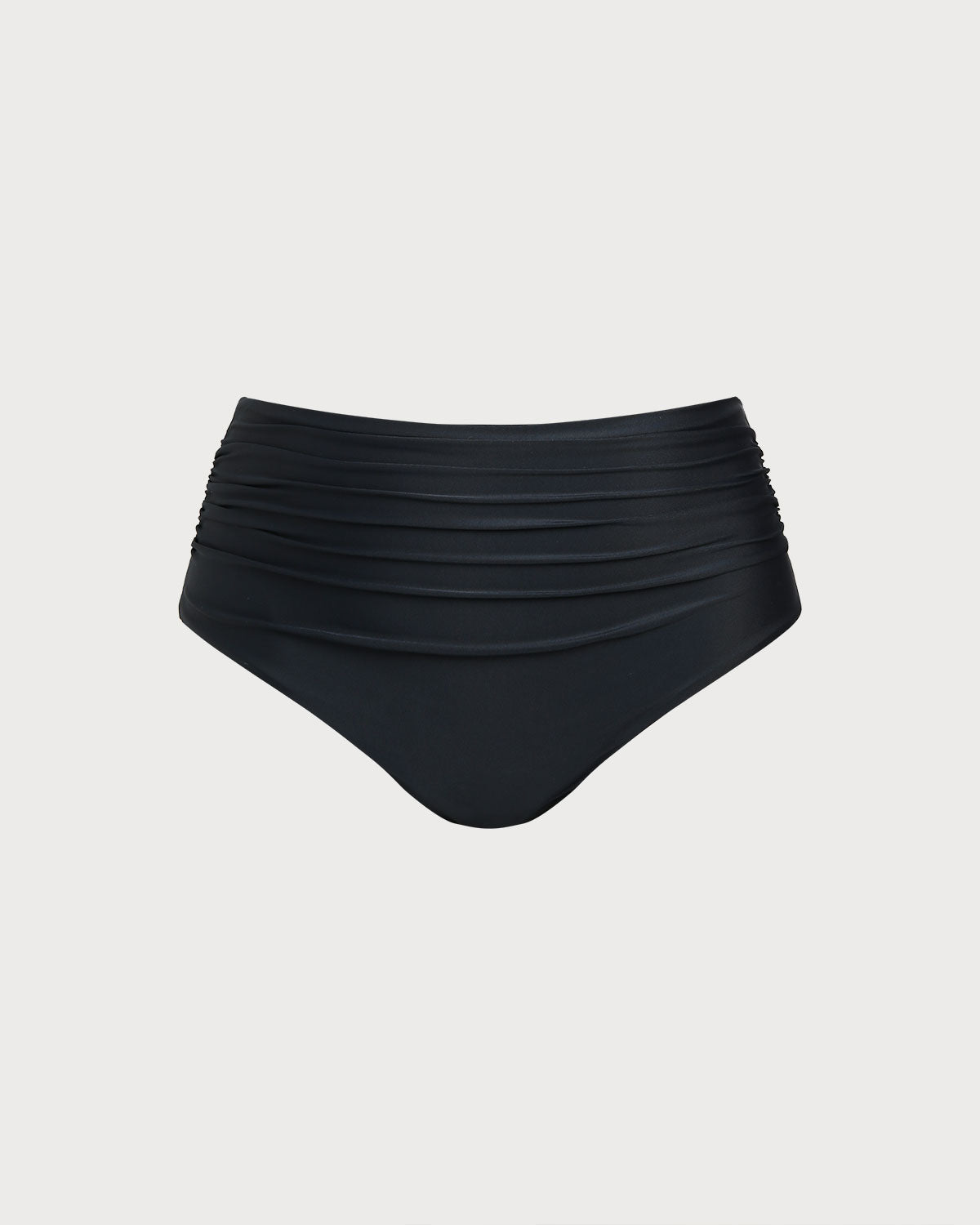 Women Knitted Nylon blended Bikini Bottoms Black Sustainable Plus Size Tankinis - BERLOOK