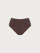 Women Knitted Nylon blended Bikini Bottoms Coffee Sustainable Plus Size Bikinis - BERLOOK
