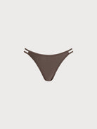 Women Knitted Nylon blended Bikini Bottoms Dark Coffee Sustainable Bikinis - BERLOOK