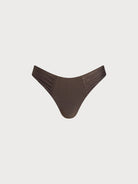 Women Knitted Nylon Blended Bikini Bottoms Dark Coffee Sustainable Bikinis - BERLOOK