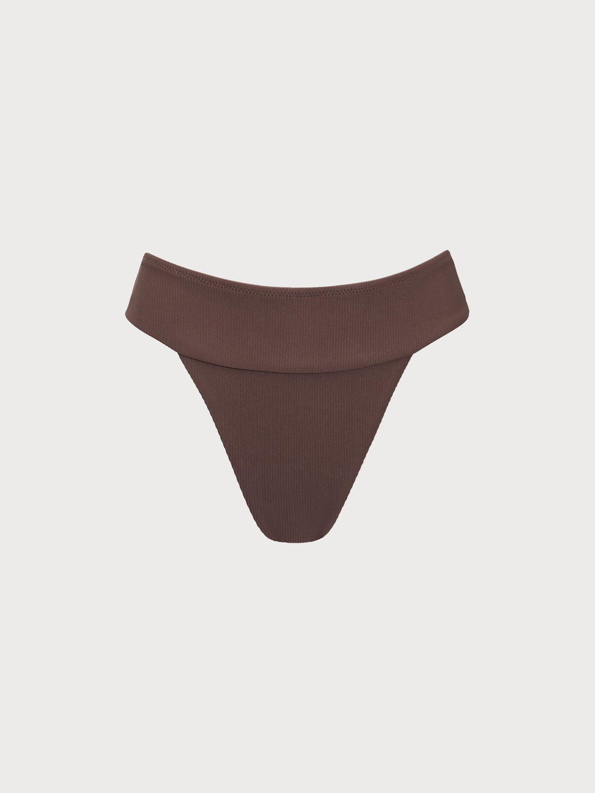 Women Knitted Nylon blended Bikini Bottoms Dark Coffee Sustainable Bikinis - BERLOOK