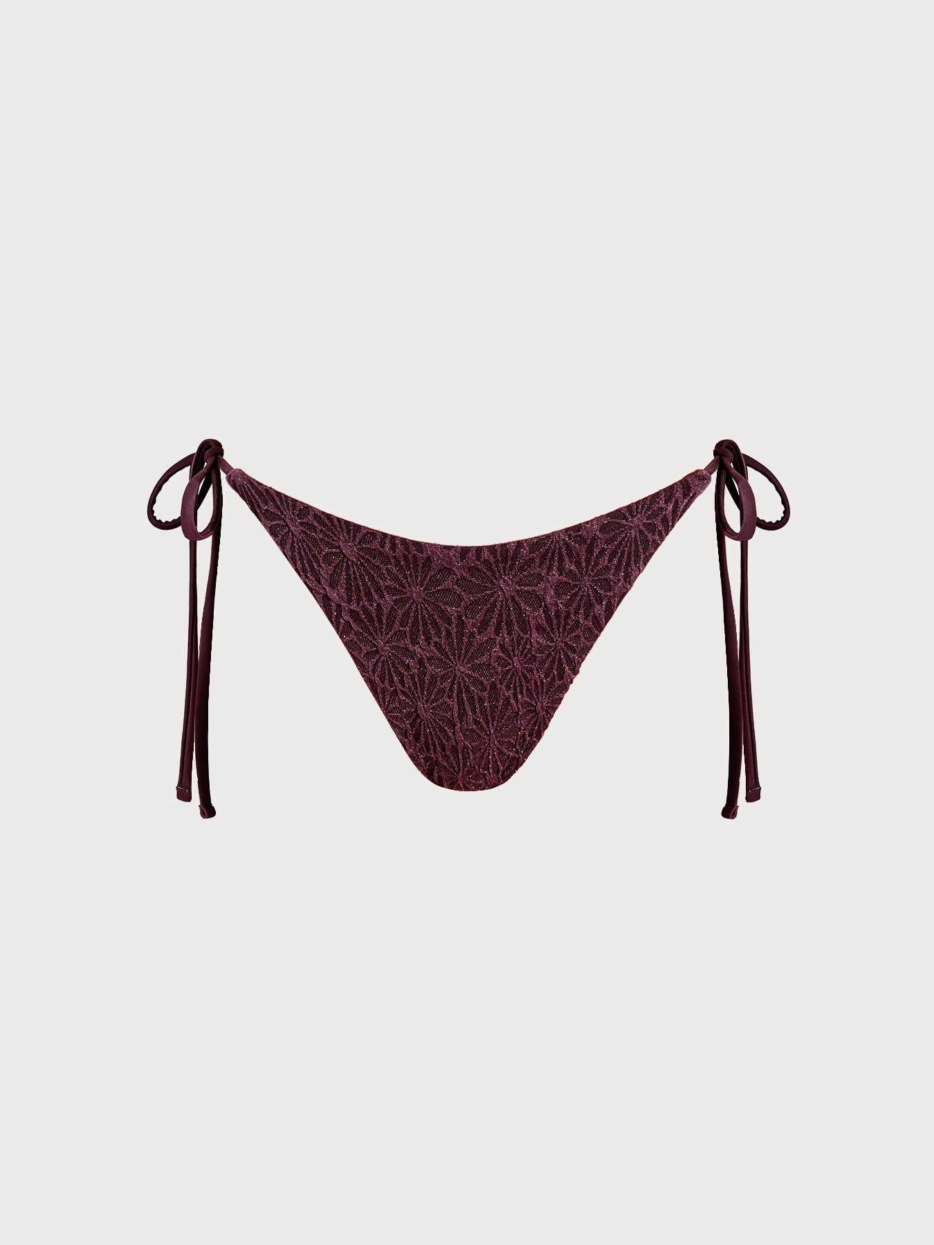 Women Knitted Nylon blended Bikini Bottoms Dark Coffee Sustainable Bikinis - BERLOOK